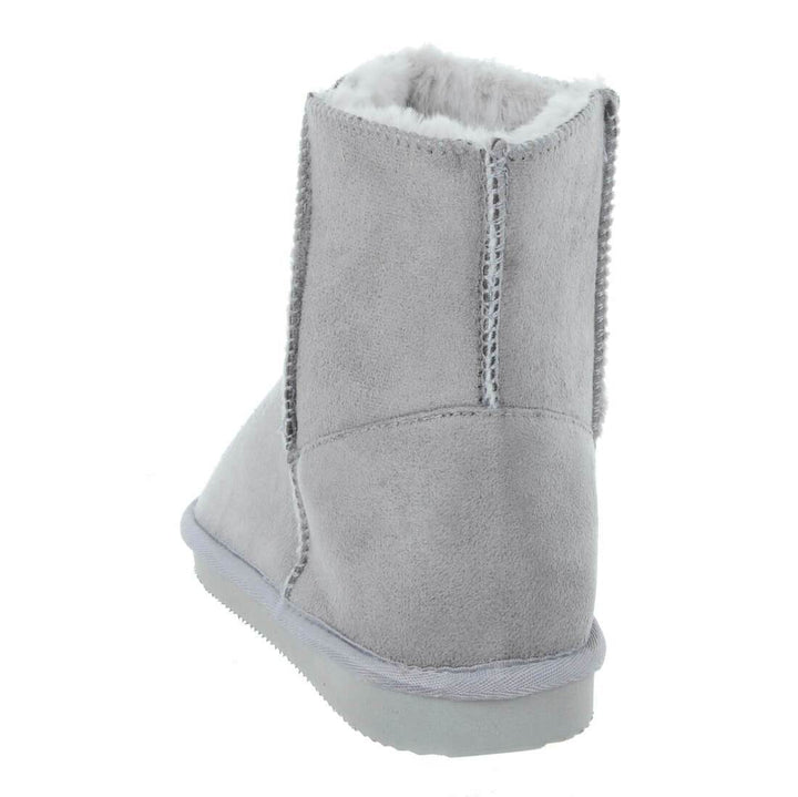 Womens Slipper Boot Luxury Microsuede Cosy Faux Fur Lining