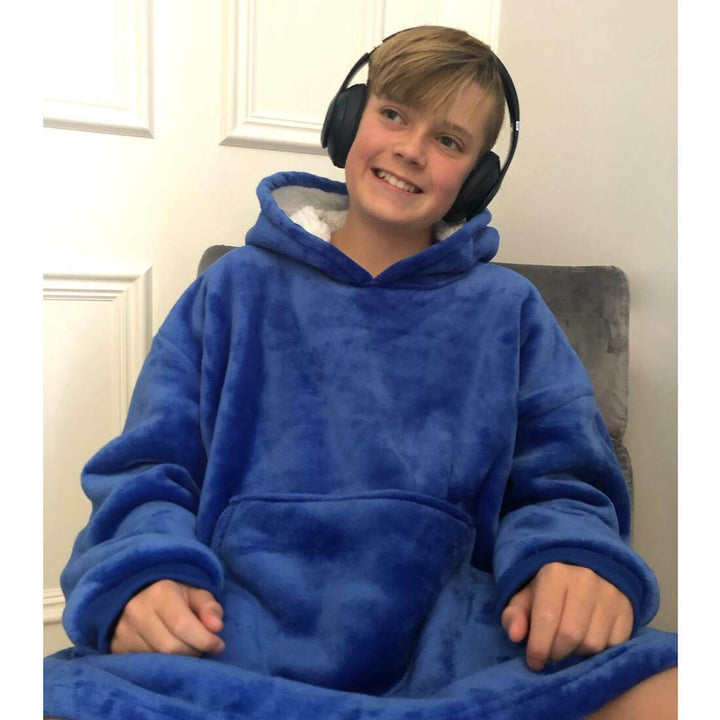 Teens Hoodie Blanket Unisex Oversized Sherpa Fleece Sweatshirt