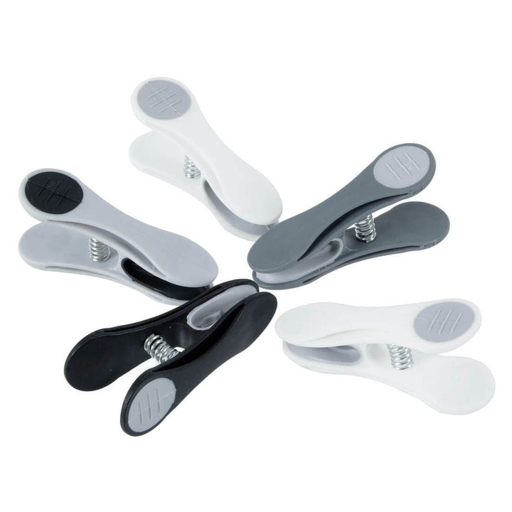 Pack of 50 Soft Grip Clothes Pegs Laundry Clips Grey White