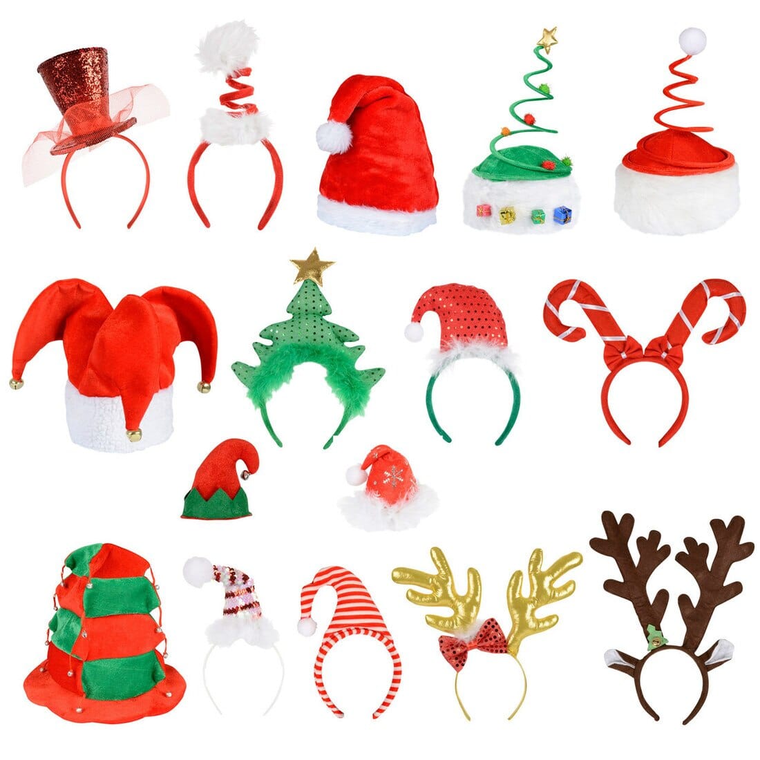 Festive Christmas Hats and Headbands Assorted Designs โ XS-Stock.co.uk