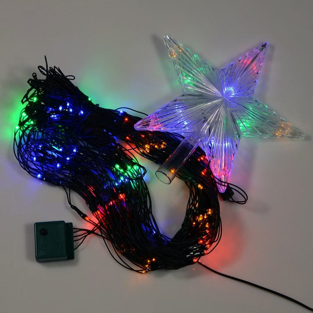 160 Multi Coloured LED Chasing Net Light With Star