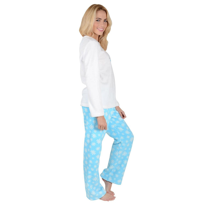 Ladies Chilly Penguin Fleece Long Sleeved Pyjama Set