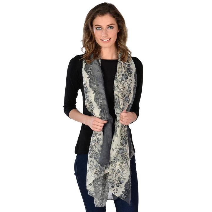 Womens Soft Monaco Printed Lightweight Sheer Scarf