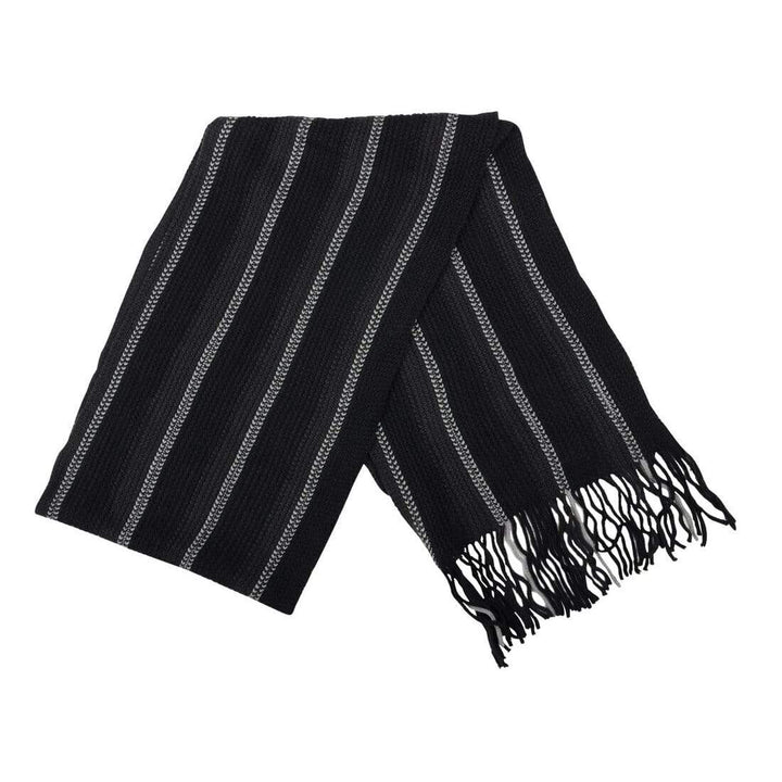 Mens Scarf Traditional Soft Knit Design With Fringe Ontario