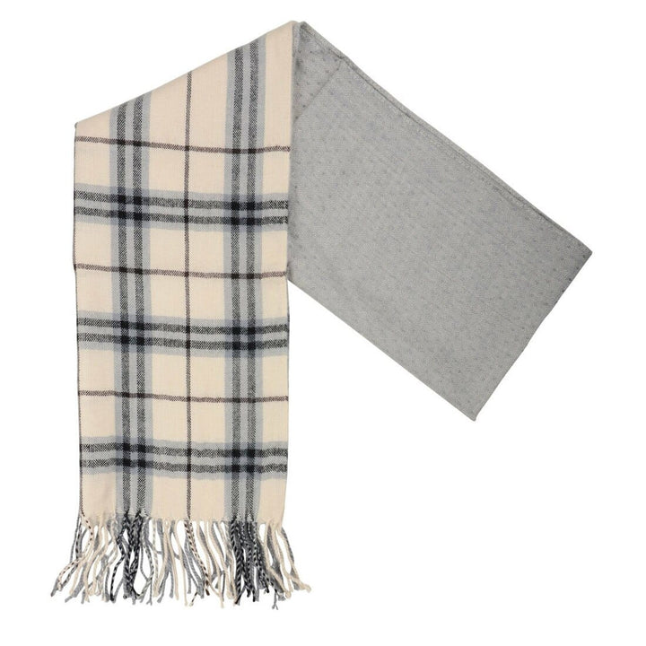 Womens Winter Scarf Soft Woven Check Fringed Tartan Plaid Isla