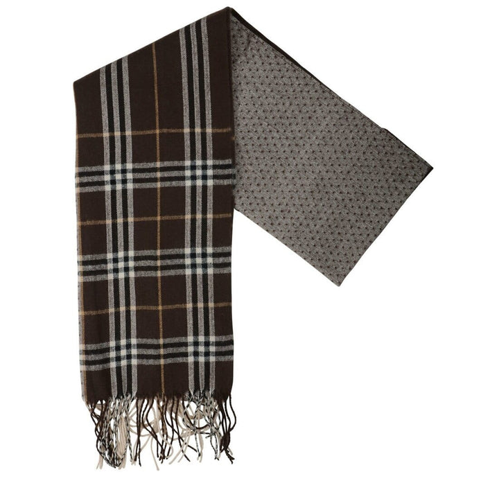 Womens Winter Scarf Soft Woven Check Fringed Tartan Plaid Tiree