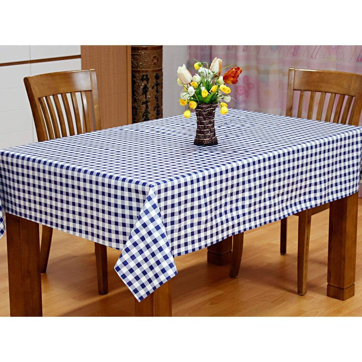 Gingham Design Large Tablecloth Wipe Clean PVC Vinyl Table Cover