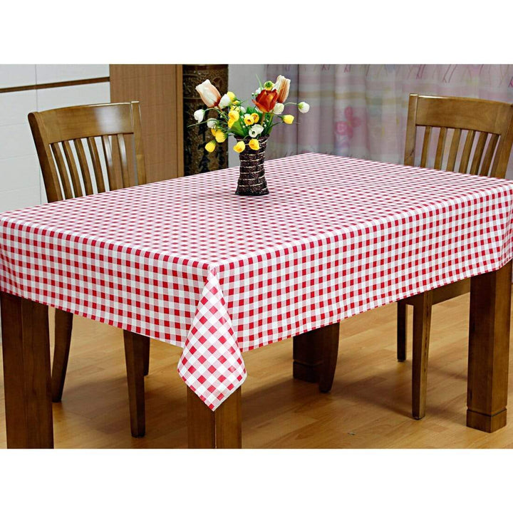 Gingham Design Large Tablecloth Wipe Clean PVC Vinyl Table Cover