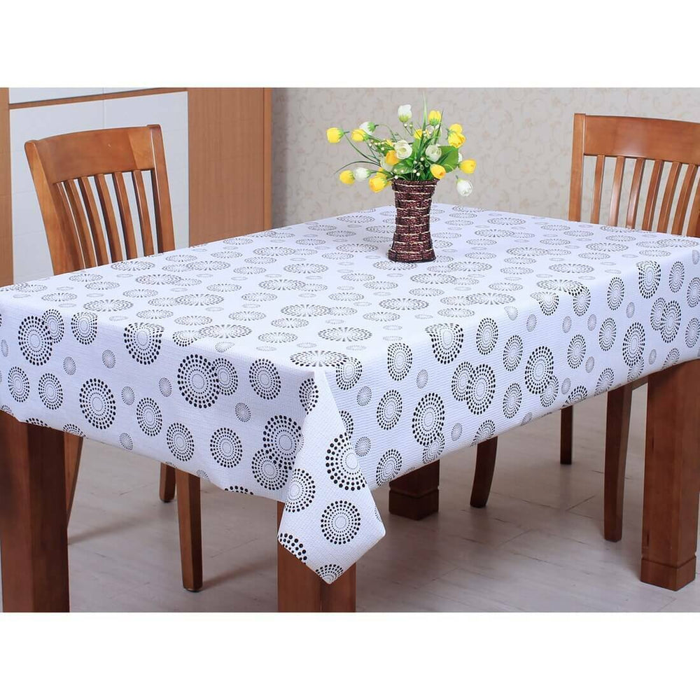 Spiral Pattern Large Tablecloth Wipe Clean PVC Vinyl Table Cover