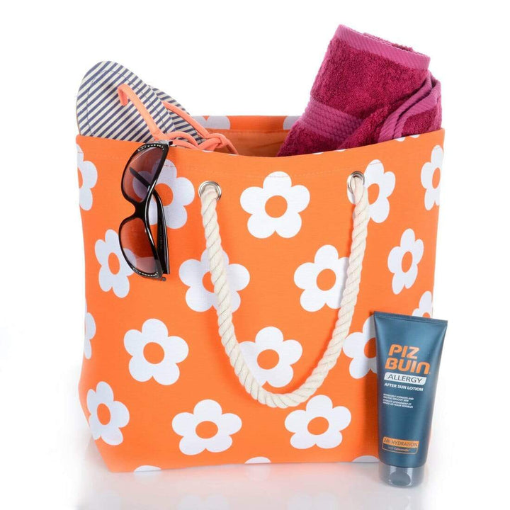 Womens Flower Canvas Beach Shoulder Bag Shopping Tote