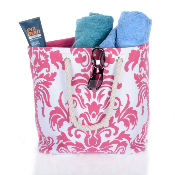 Womens Floral Canvas Beach Shoulder Bag Shopping Tote