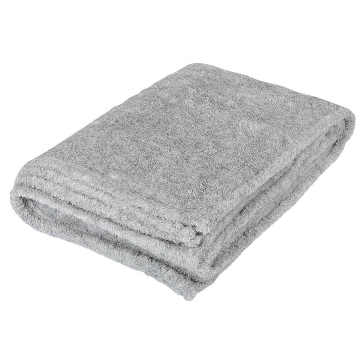 Luxury Grey Long Pile Soft Touch Blanket Throw Various Sizes 130x160cm