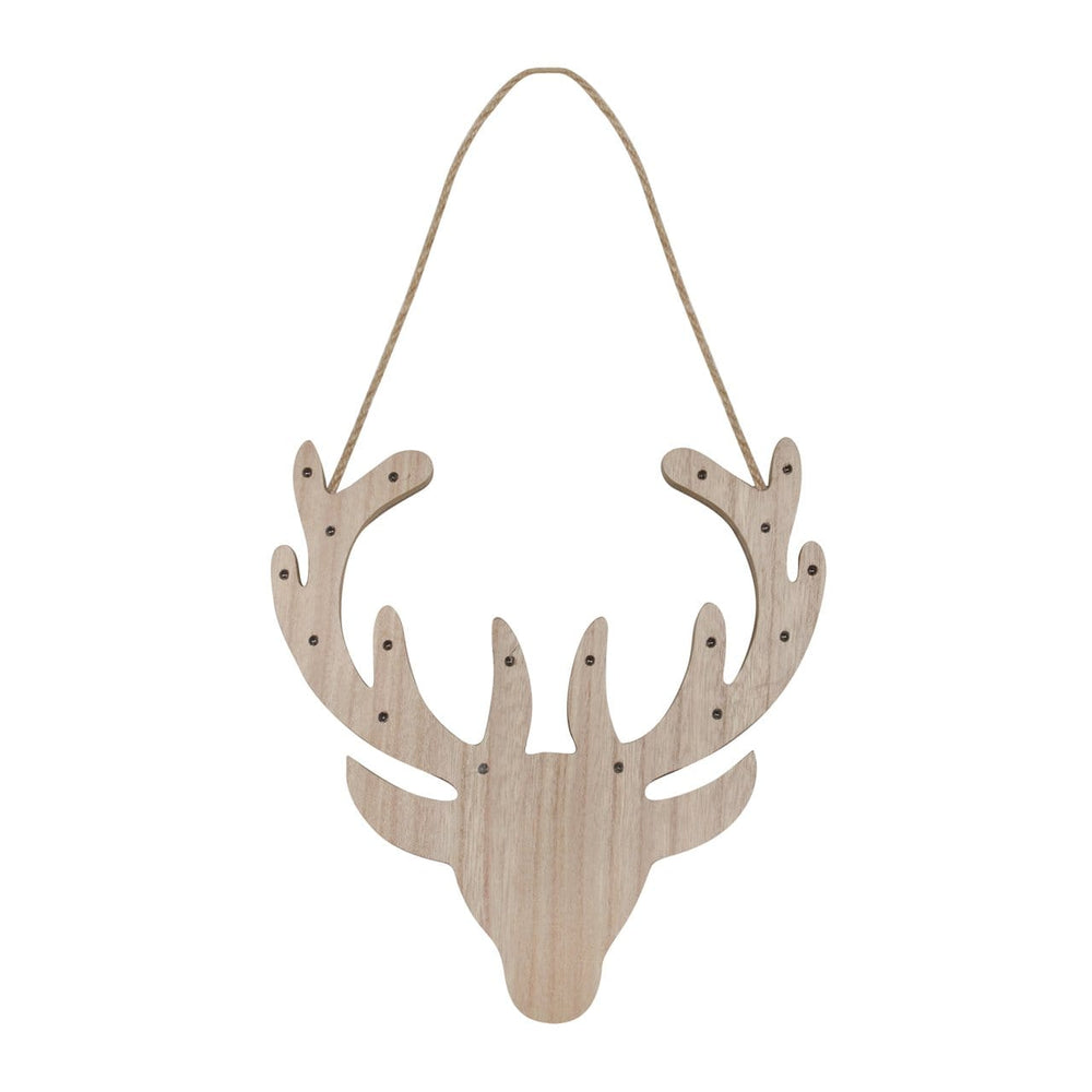 Reindeer Wooden Light Up Christmas Decoration LED Battery
