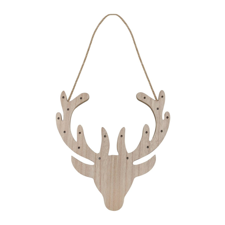 Reindeer Wooden Light Up Christmas Decoration LED Battery