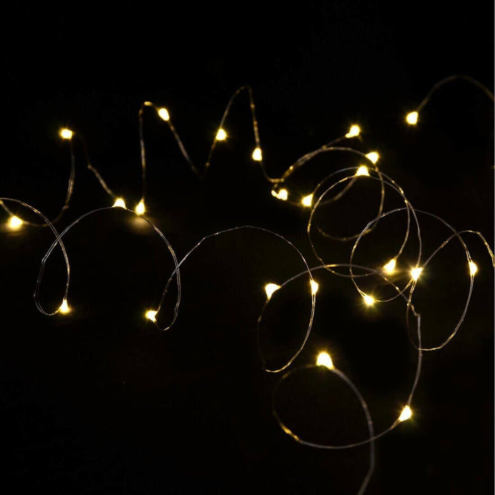 Micro LED Copper Wire Fairy Lights USB Christmas Lights Warm White / 100 LEDs