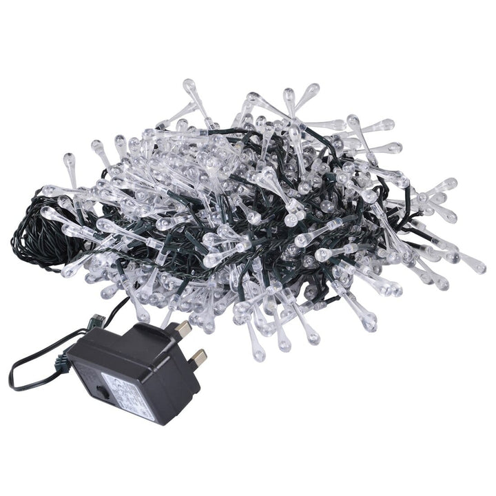 LED Icicle Cluster Christmas Fairy Lights Indoor/Outdoor