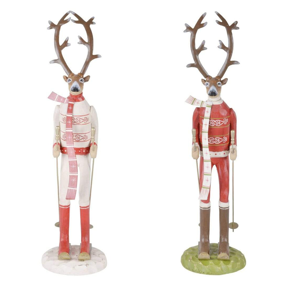Skiing Reindeer Christmas Decoration Figure Ornament Festive