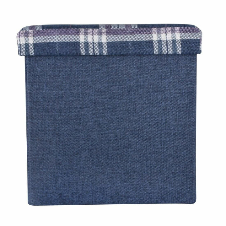 Folding Storage Ottoman Cube With Foam Lid Assorted Colours