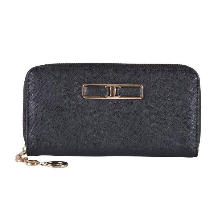 Paislee Womens Purse Faux Leather Fashion Wallet Black