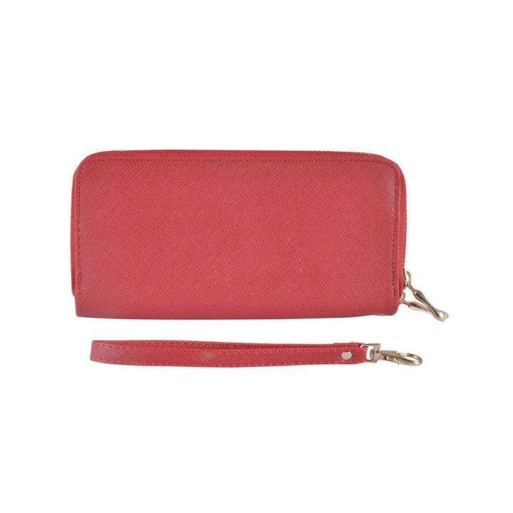 Womens Purse Large Darby Faux Leather Clip On Strap Red