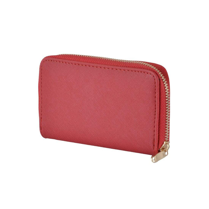 Fara Womens Purse Soft Faux Leather With Zip Fastening Red