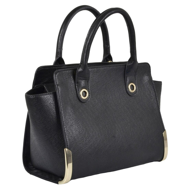 Womens Ohio PU Leather Handbag Fashion Shoulder Bag Black