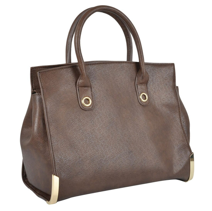 Womens Georgia PU Leather Handbag Fashion Shoulder Bag Brown