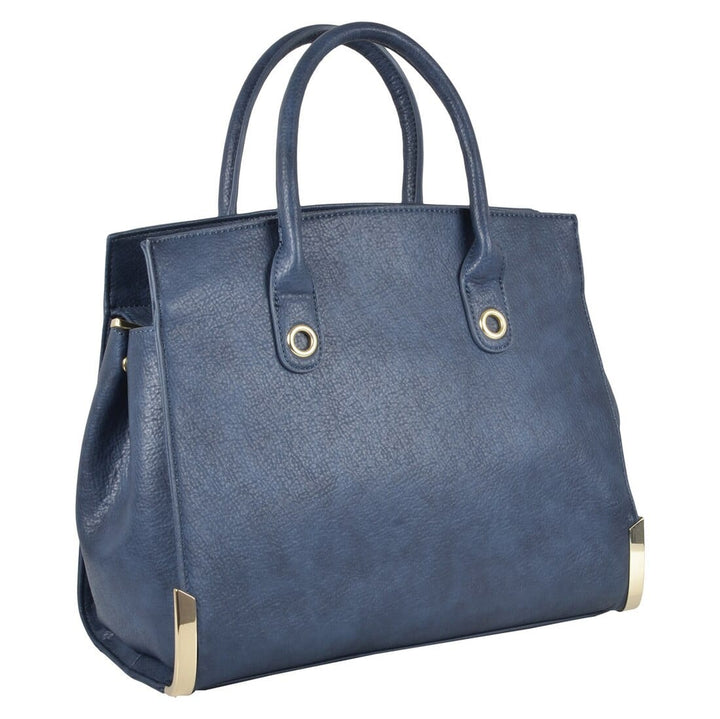 Womens Georgia PU Leather Handbag Fashion Shoulder Bag Navy