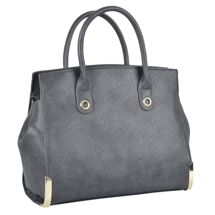 Womens Georgia PU Leather Handbag Fashion Shoulder Bag Grey