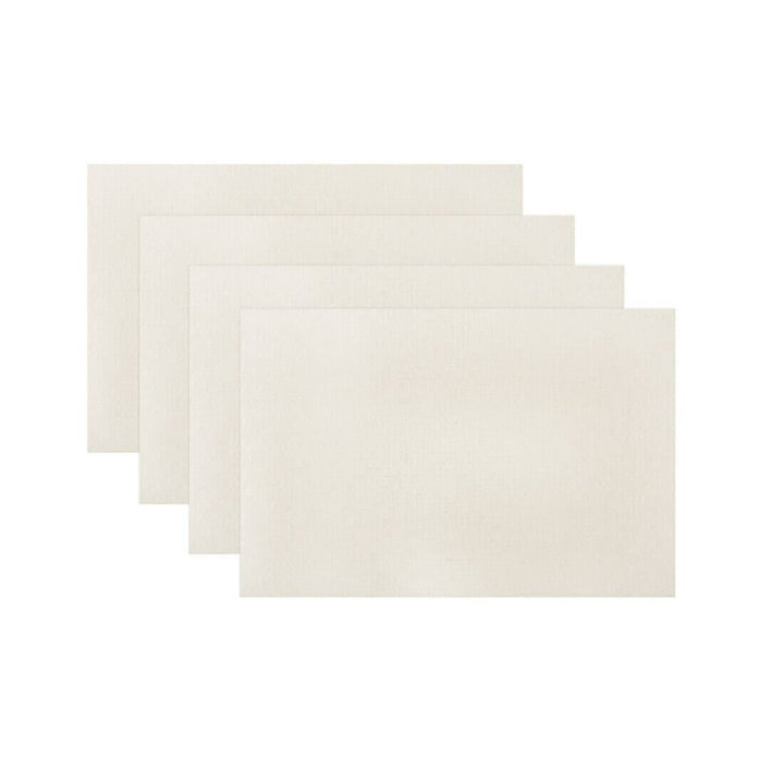 4 Woven PVC Textilene Placemats Dining Kitchen Table Mats Antique White