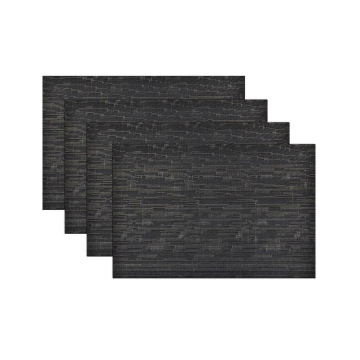 4 Woven PVC Textilene Placemats Dining Kitchen Table Mats Black