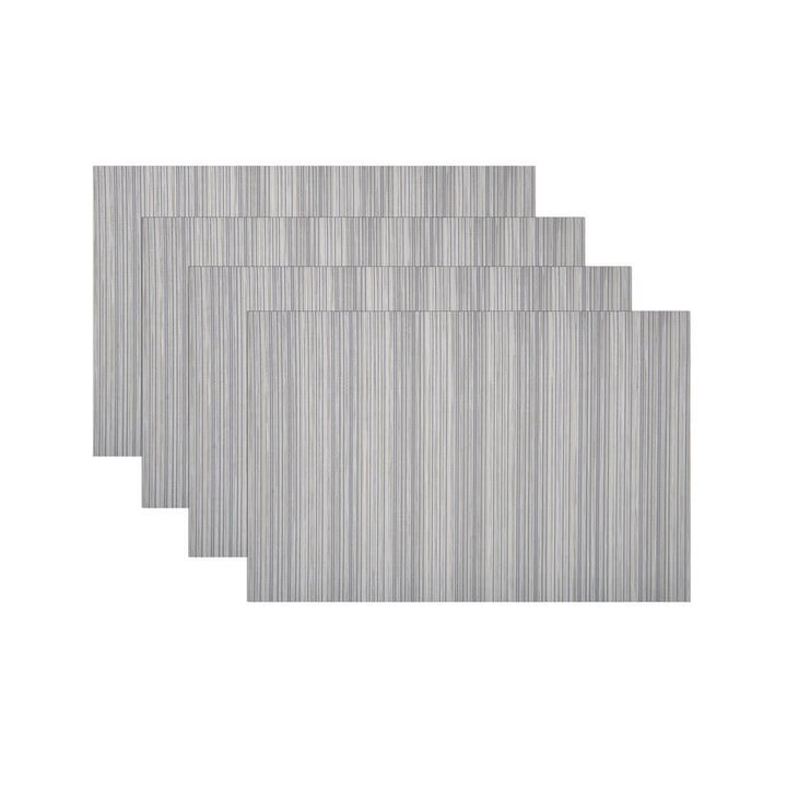 4 Woven PVC Textilene Placemats Dining Kitchen Table Mats Silver