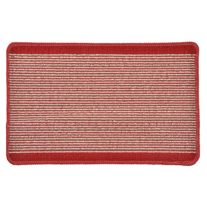 Striped Pattern Doormat 57 x 37 cm Assorted Colours Red