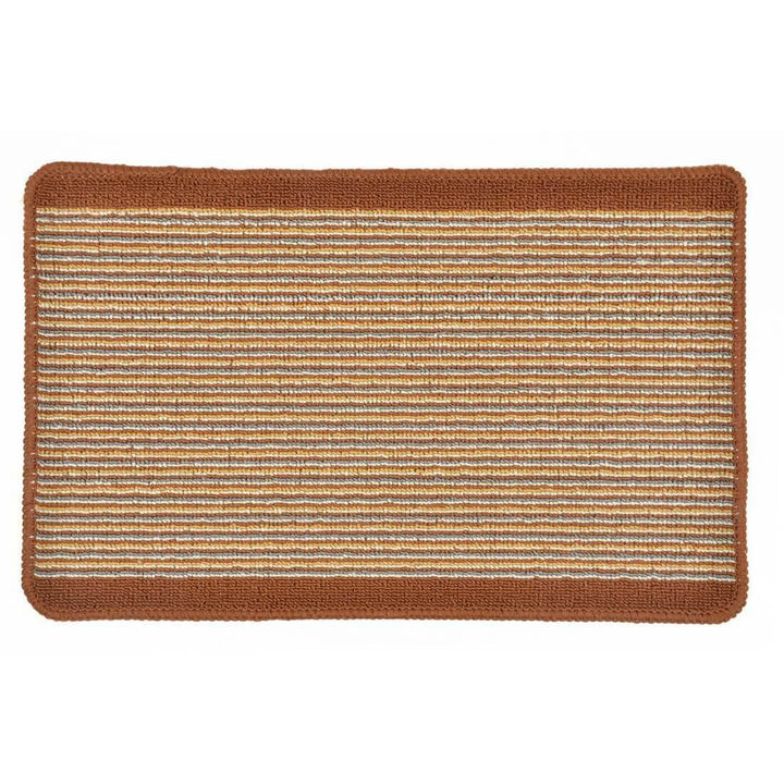 Striped Pattern Doormat 57 x 37 cm Assorted Colours Brown