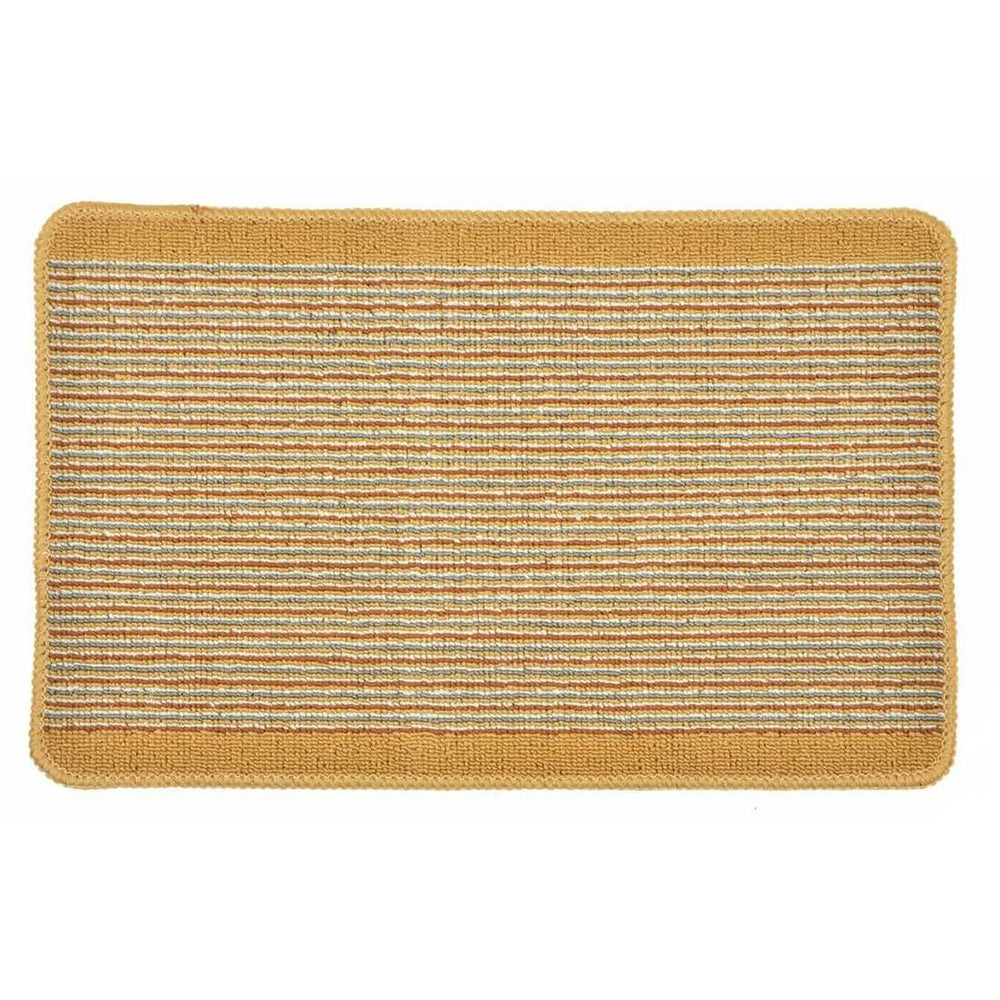Striped Pattern Doormat 57 x 37 cm Assorted Colours Gold
