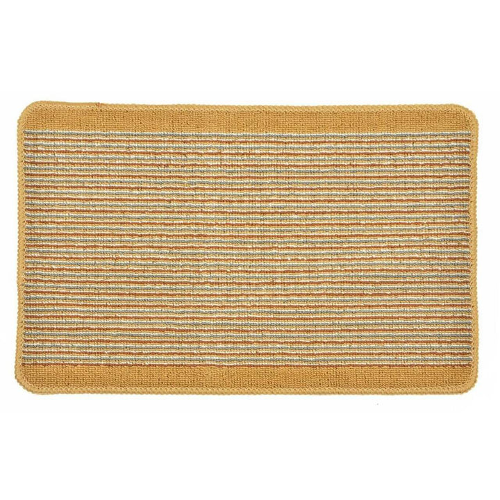Striped Pattern Doormat 57 x 37 cm Assorted Colours Gold
