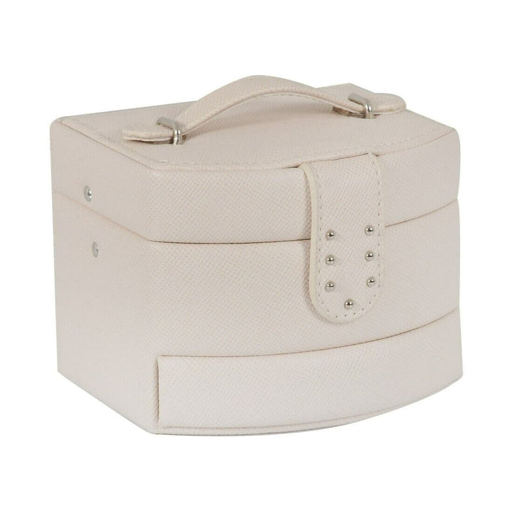 Small Faux Leather Jewellery Box With Three Drawers