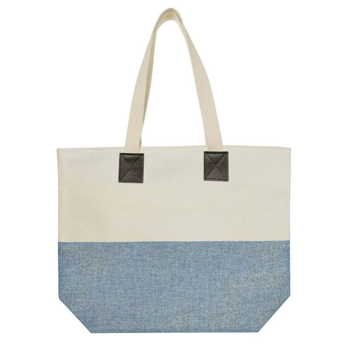 Womens Shimmer Canvas Beach Shoulder Shopping Bag Tote
