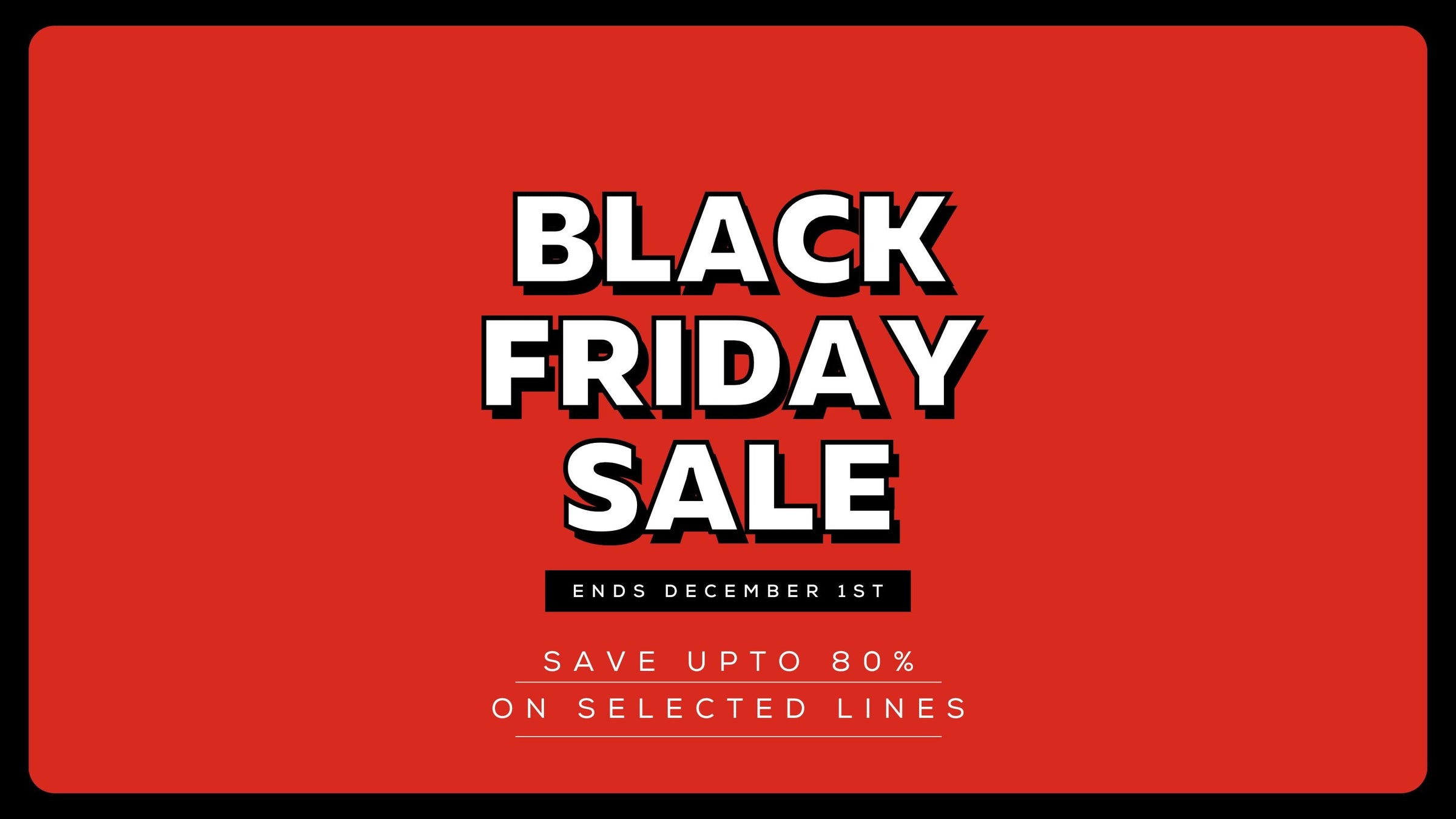 black friday slogan on a pink background with black gift