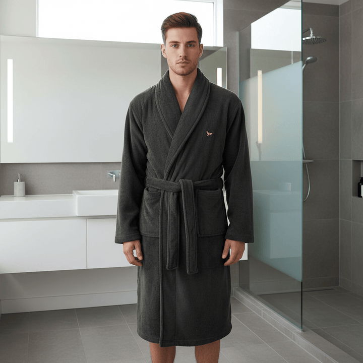 Mens Bradley Soft Fleece Dressing Gown Kensington Eastside