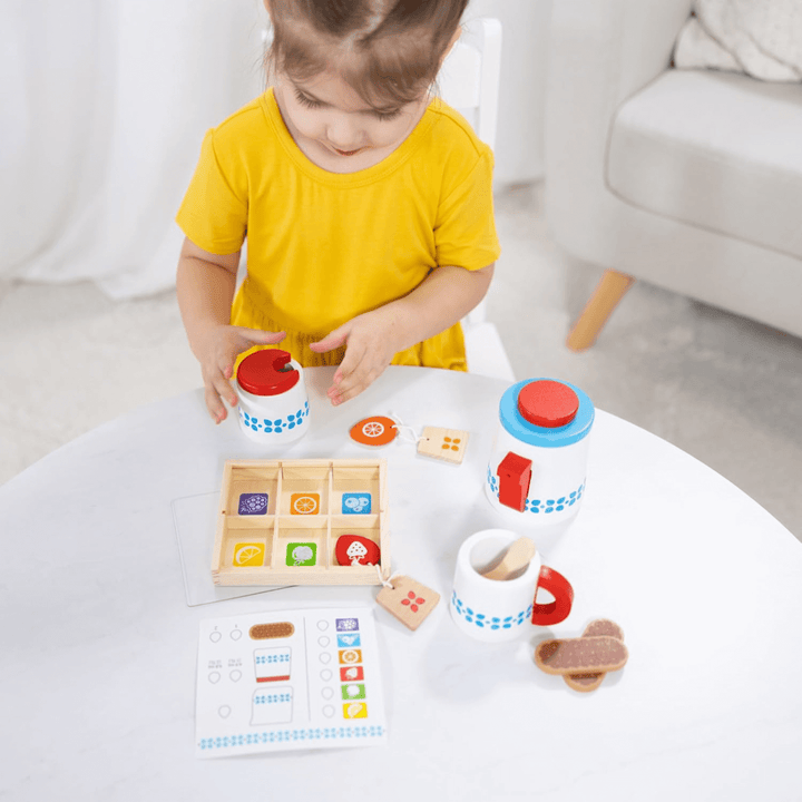 Melissa & Doug Wooden Steep & Serve Tea Set Toy Pretend Play Food Cups