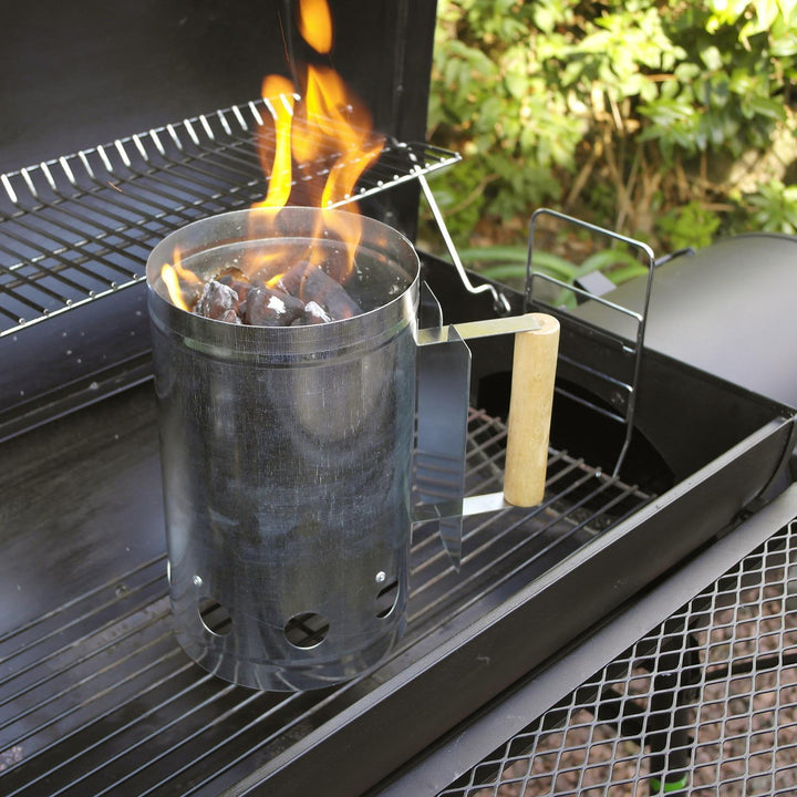 Azuma BBQ Chimney Starter & 4 Piece Tool Set Charcoal Barbecue Kit