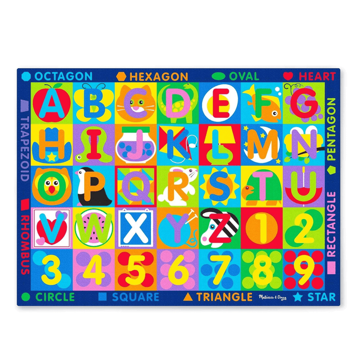 Melissa &amp; Doug Jumbo Activity Rug Educational ABC 123 Playing Cards