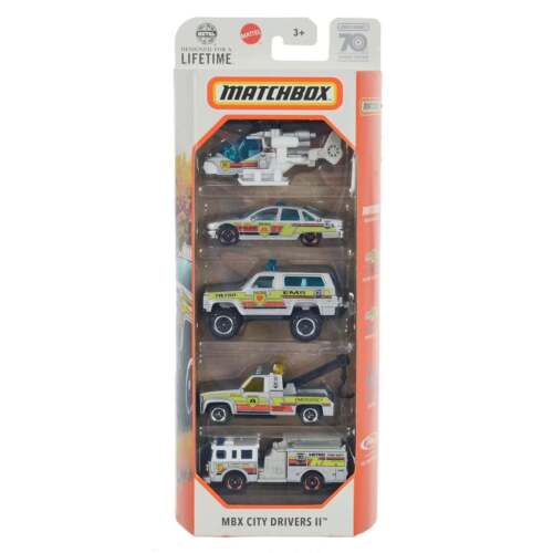 Matchbox 5 Pack Vehicles Basic Series Die-Cast Metal Cars 1:64