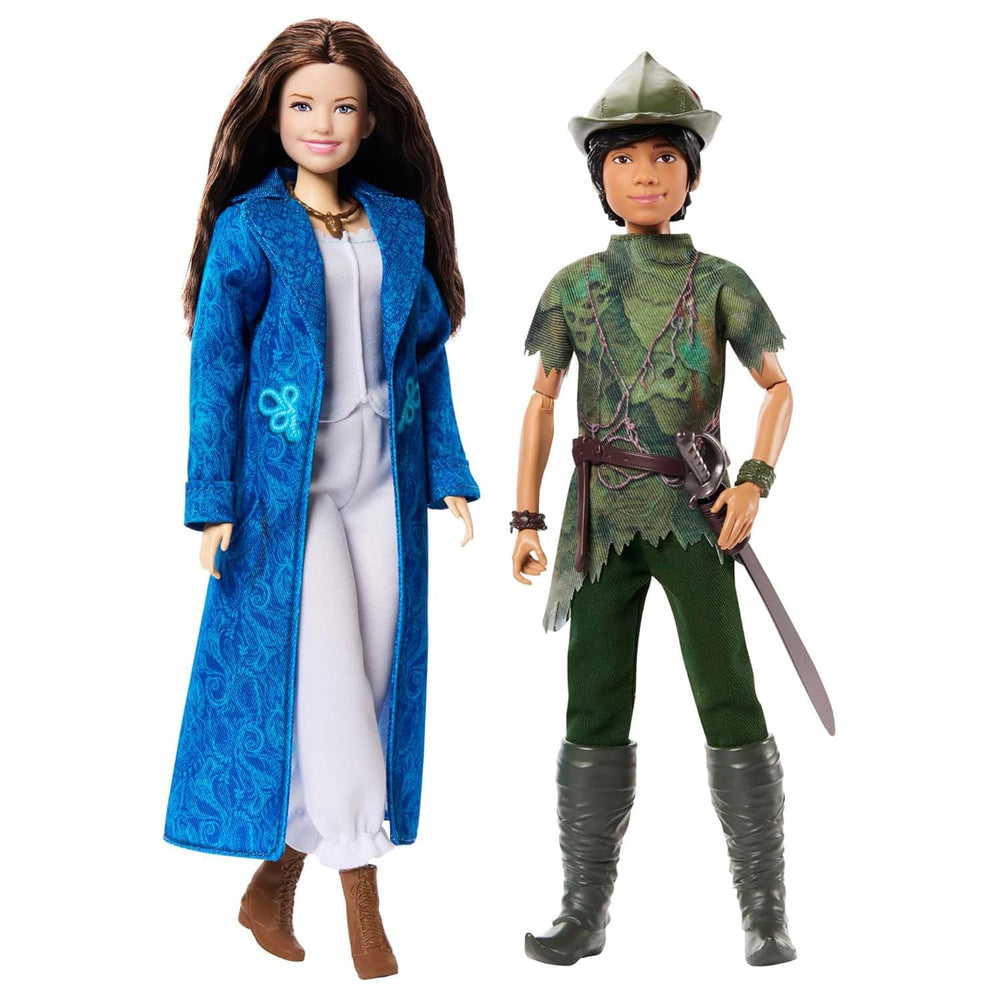 Wendy Darling and Peter Pan action figures with accessories
