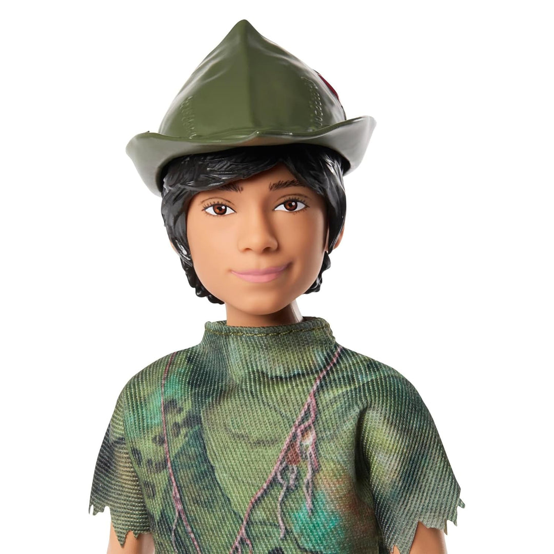 Close up of the face of Peter Pan fashion doll