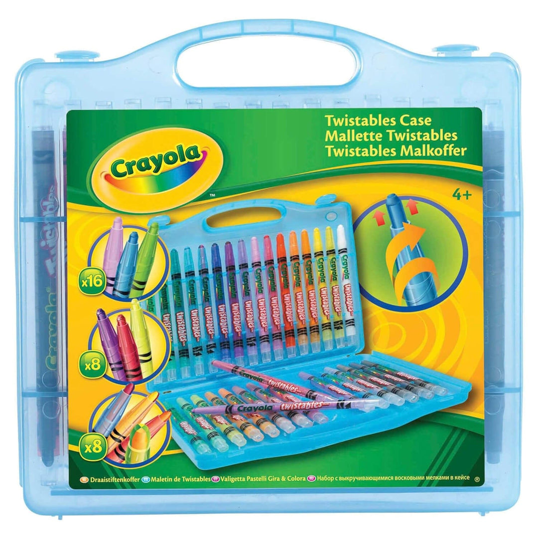 Crayola Twistables Case in blue with 36 colouring crayons