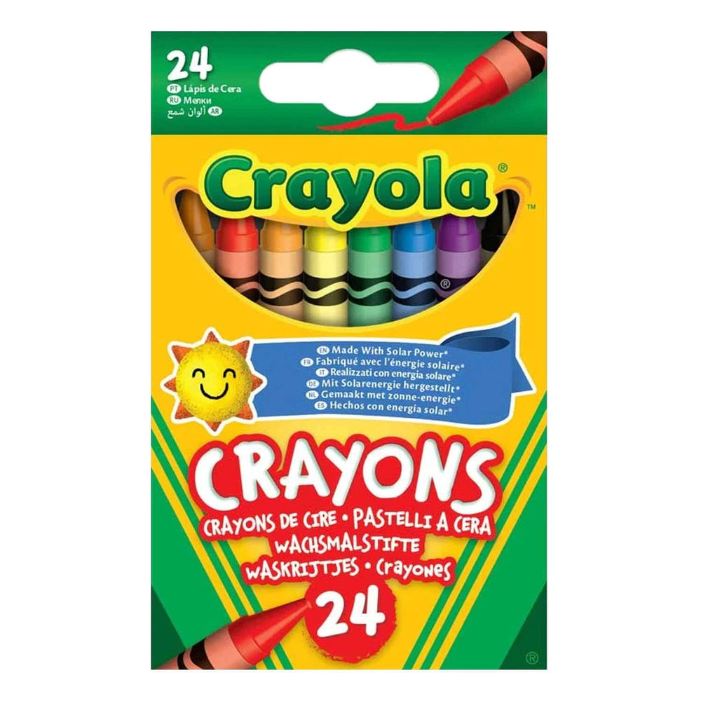 Pack of24 brightly coloured wax crayons