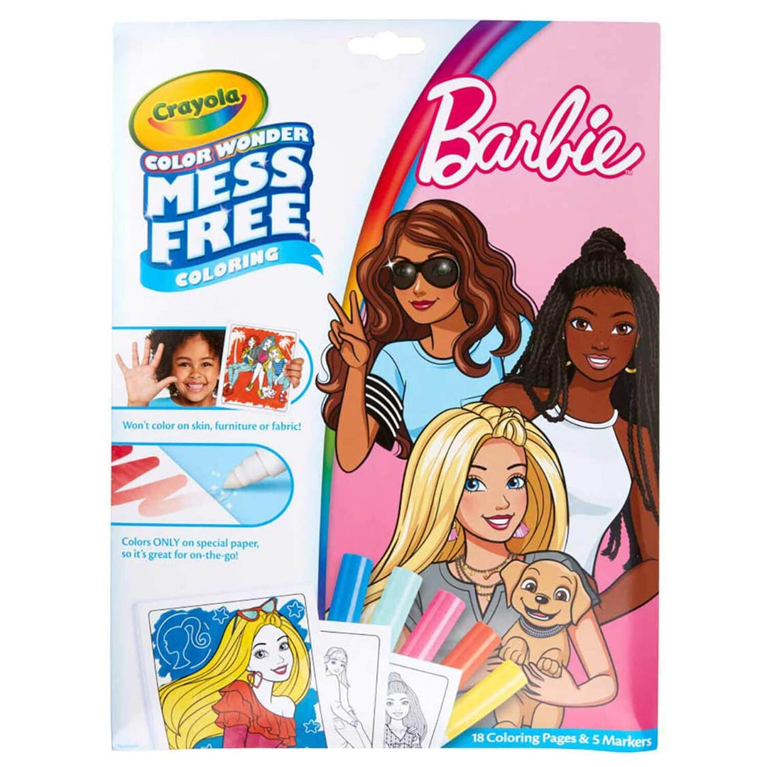 Barbie 18 colouring pages with 5 mess free markers