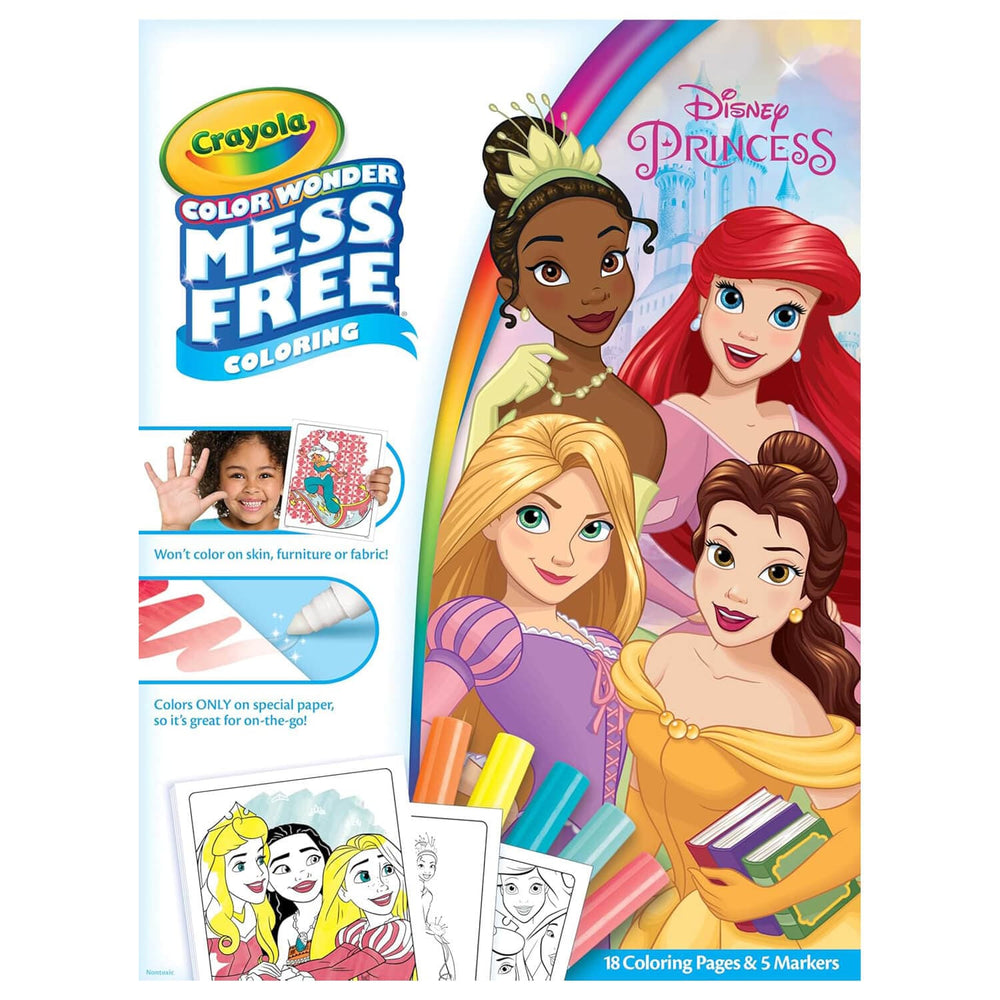 Disney Princess Color Wonder 18 Colouring Pages and 5 mess free Markers
